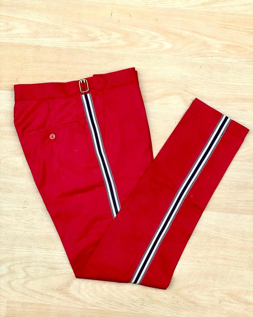 Classic Red Striped Track Pants