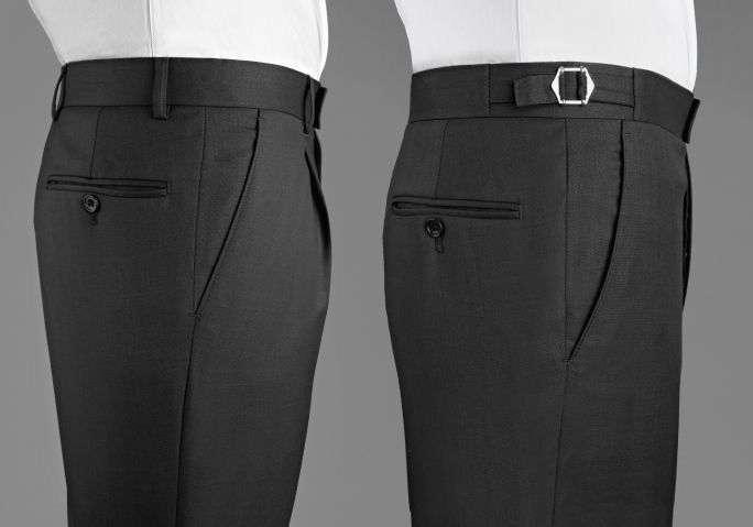 Classic Black Tailored Trousers with Adjustable Waist