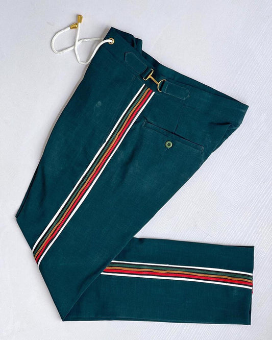Deep Green Vintage Stripe Pants