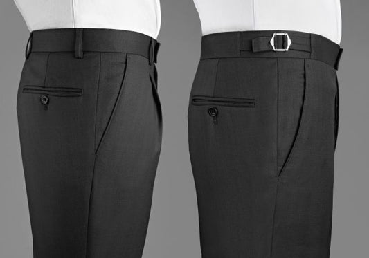Classic Black Tailored Trousers with Adjustable Waist