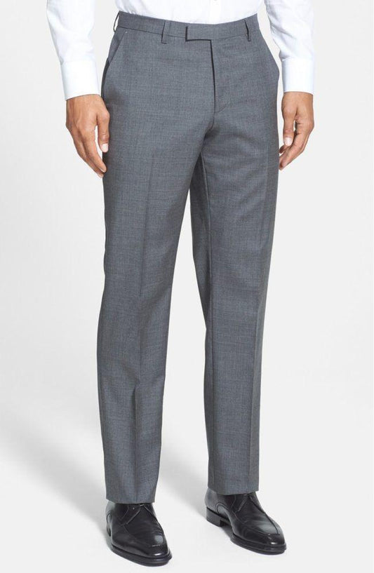 Charcoal Gray Slim-Fit Dress Pants