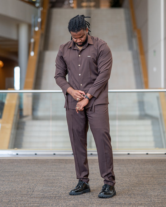 Brown two piece
