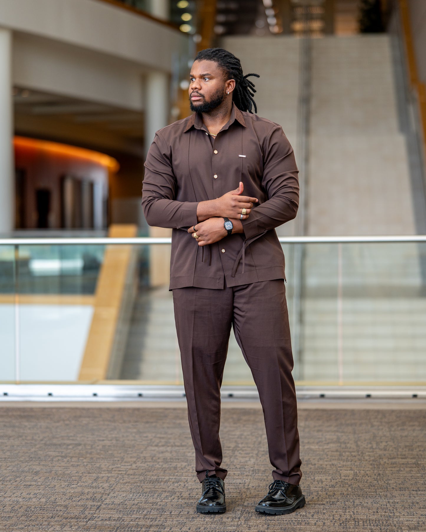 Brown two piece