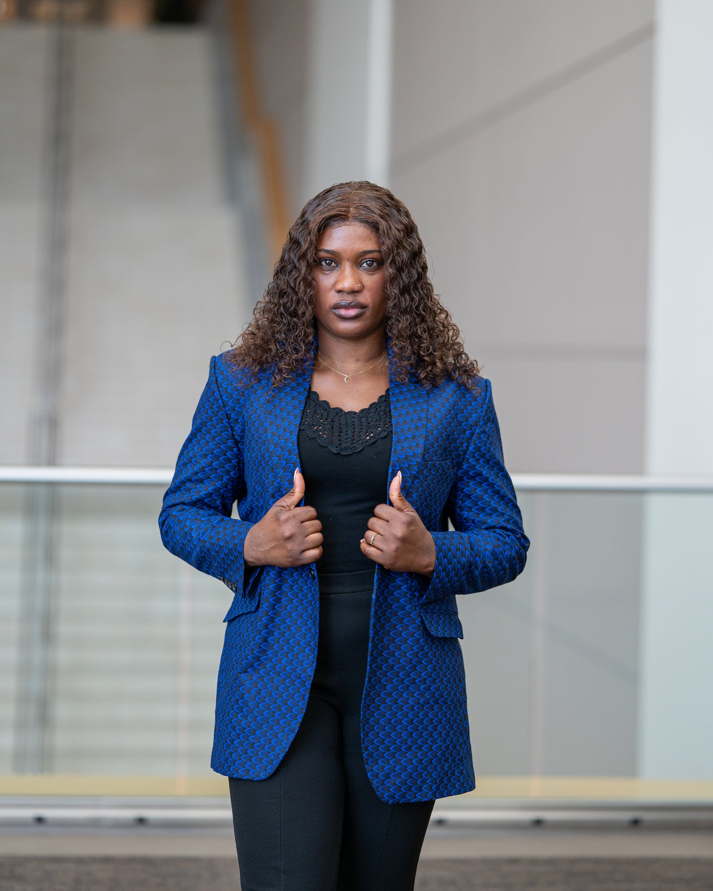 Blue Pattern Ankara Blazer Jacket