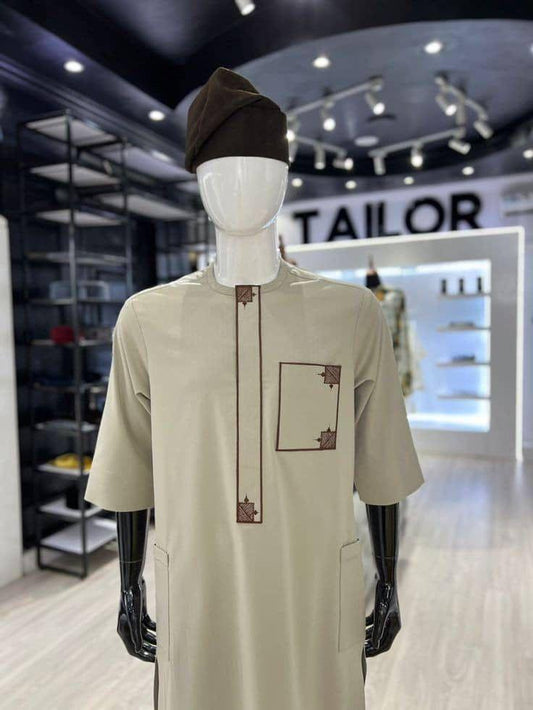 Tailored Cream Senator with Brown Accents