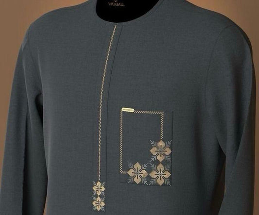 Charcoal Grey Floral Accent senator